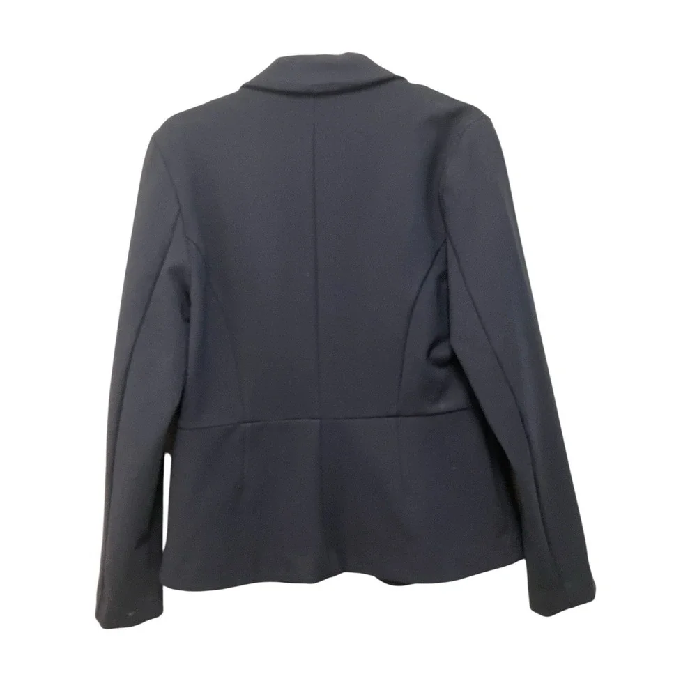 Quince Ultra-Stretch Ponte Blazer Jacket Hook & Eye Closure Career Classy Large